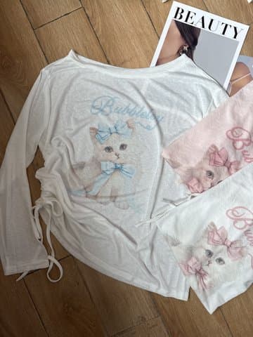 猫咪防晒抽绳上衣