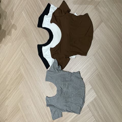 新款亲肤简约圆领纯色上衣