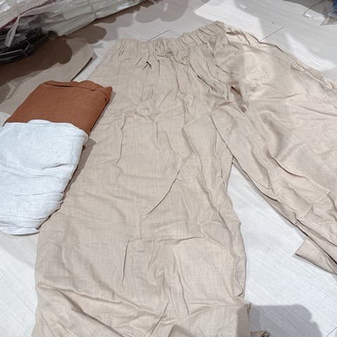 高腰纯棉·超瘦直筒长裤