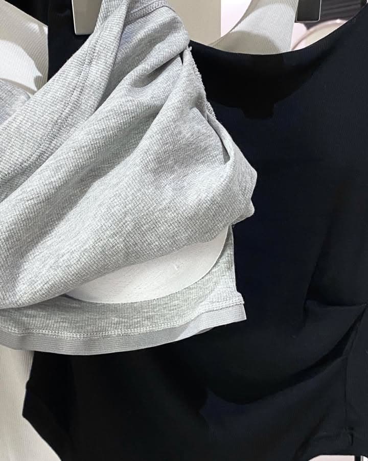简约百搭款·单肩抓皱美背