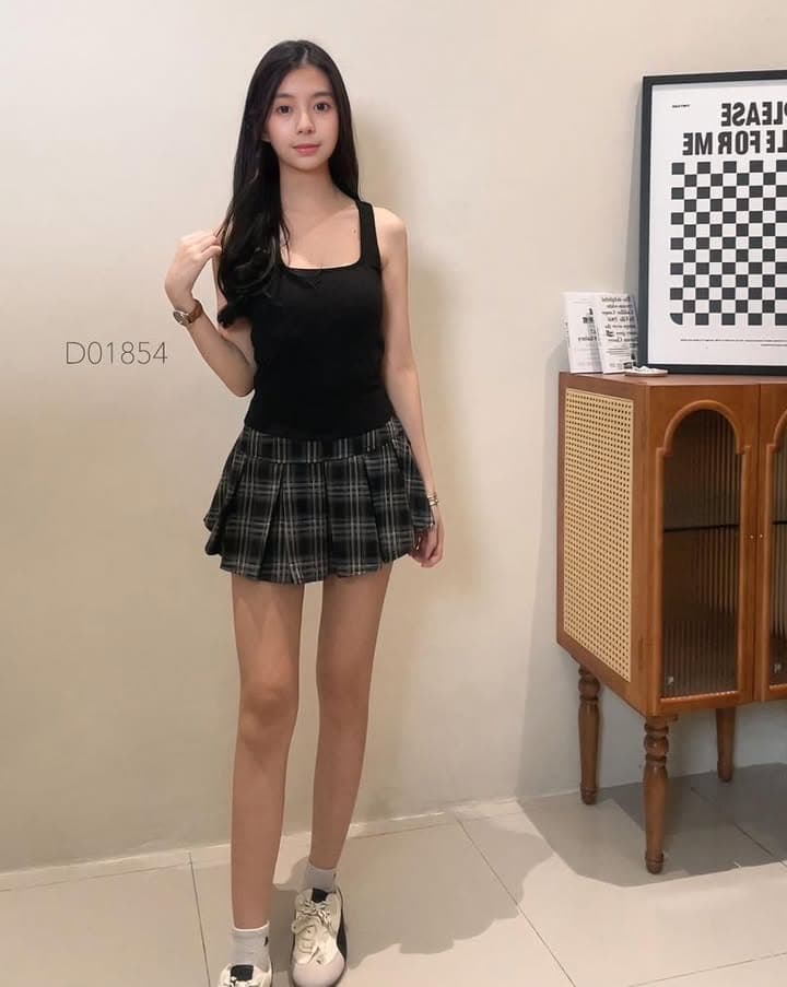 减龄小百褶·高腰短裙