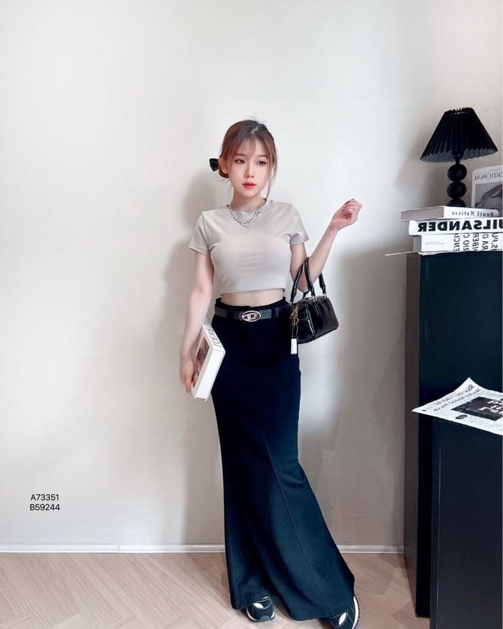 美拉德“鱼尾式高腰长裙