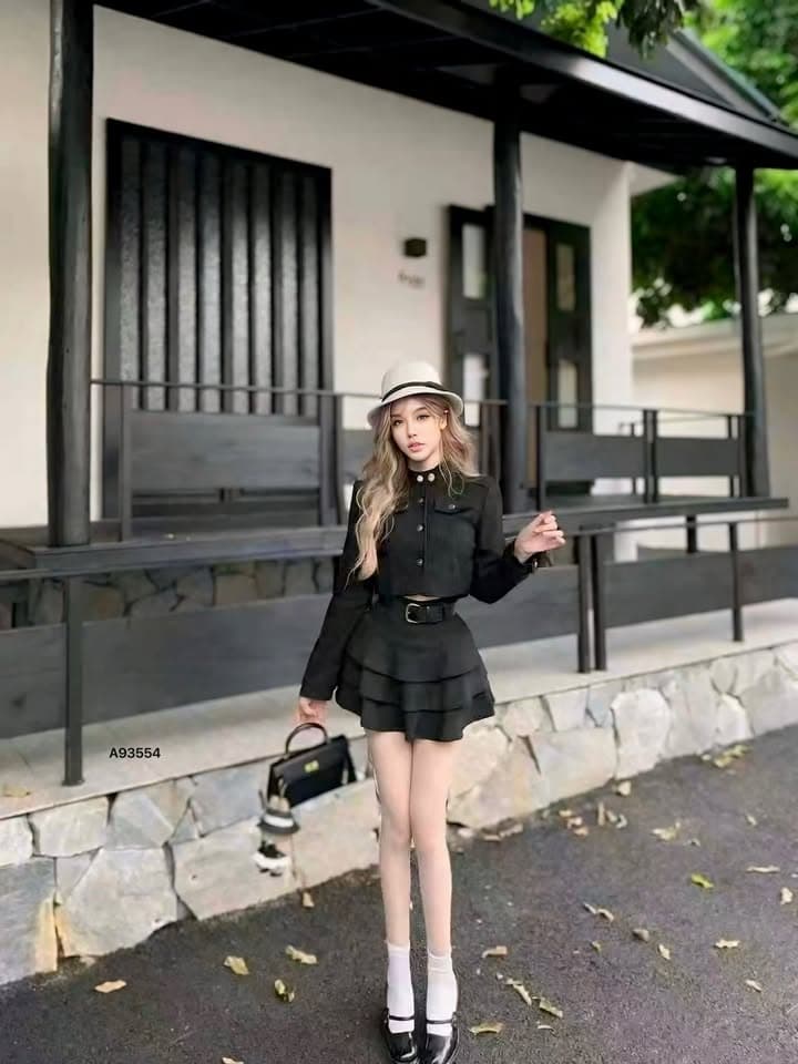 甜酷美拉德·皮绒套装
