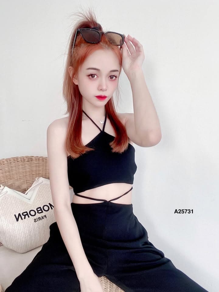 女神“网美绑腰”长裤套装