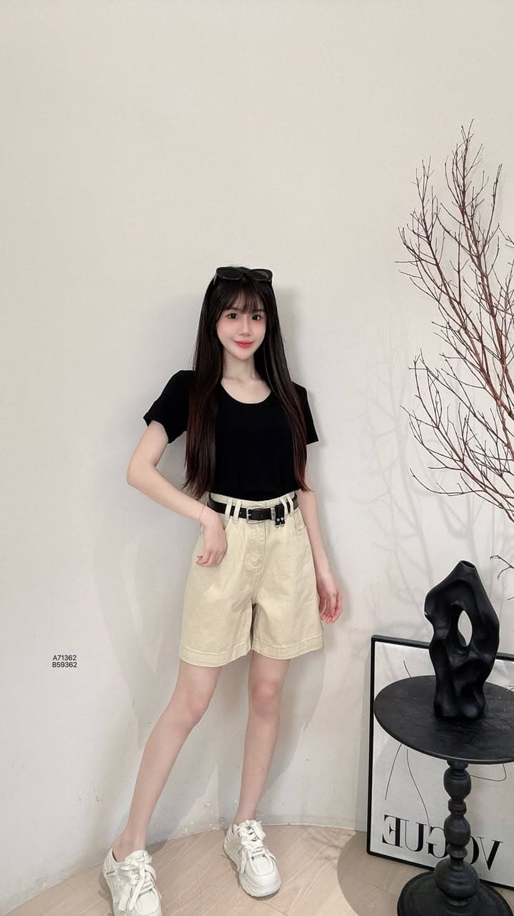 简约U领百搭"纯色上衣
