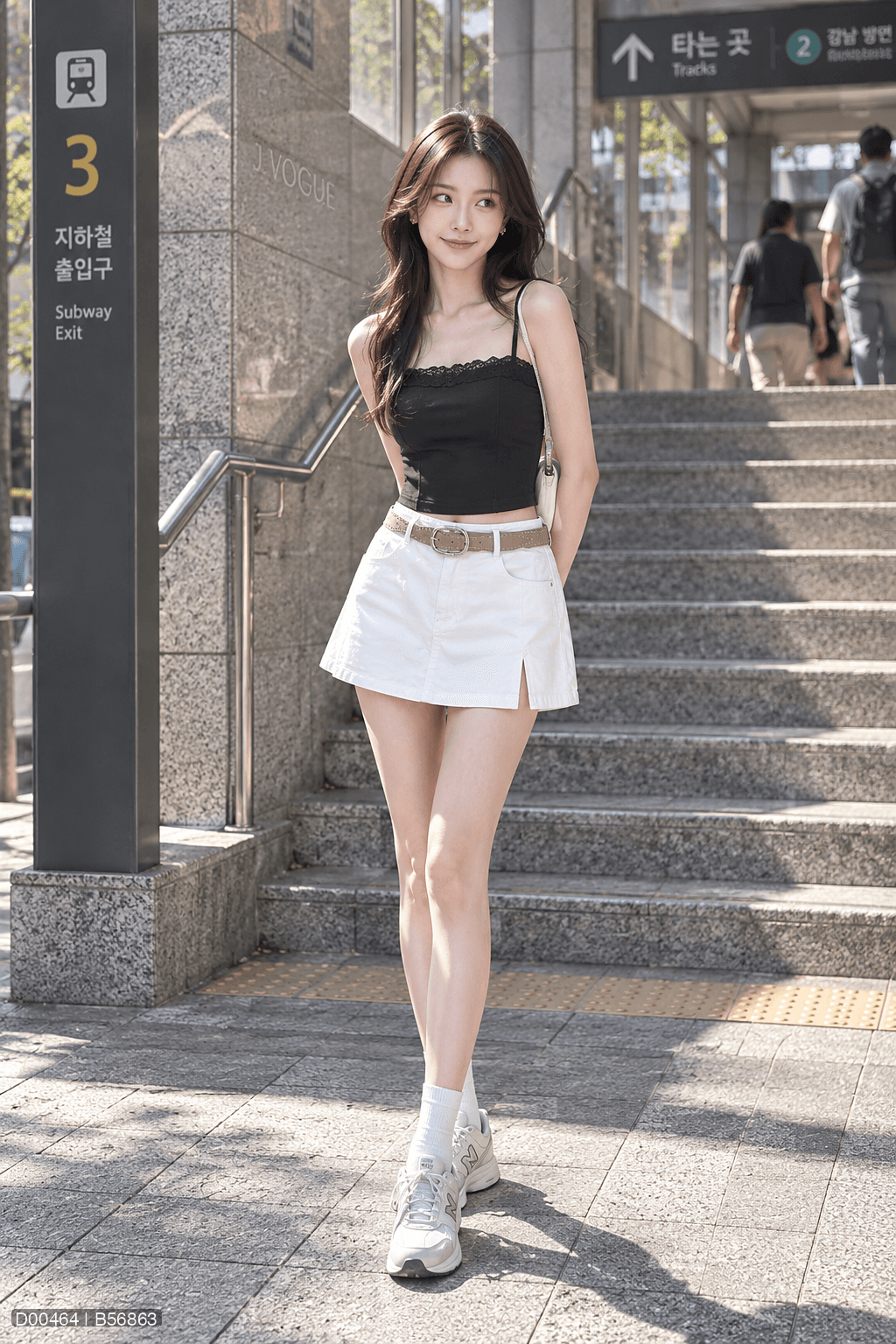 “甜酷女孩”蕾丝边平口美背