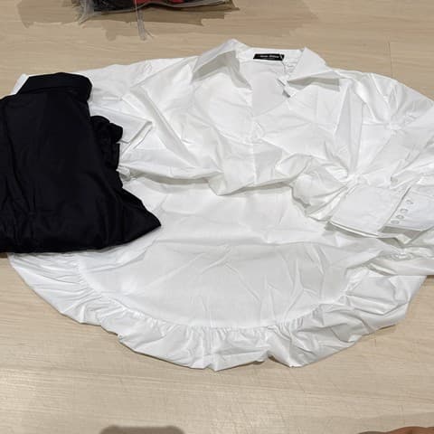 新款“羽毛双层”拼接衬衫