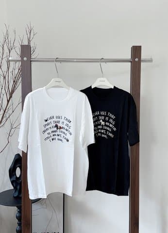 立体“字母刺绣小马”简约Tee