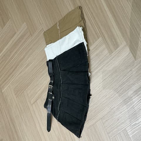 新款"辣妹半百褶牛仔短裙