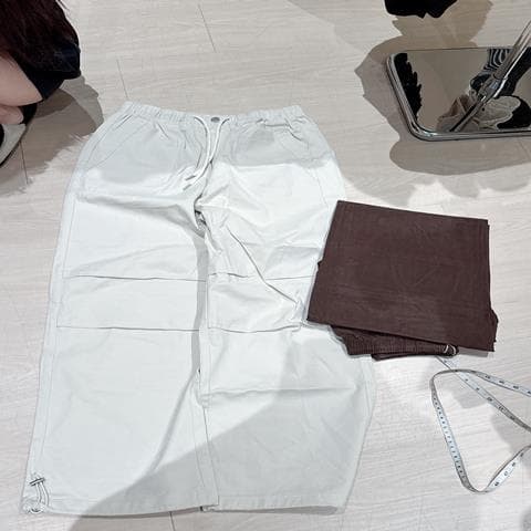 美式抽绳工装.阔腿长裤