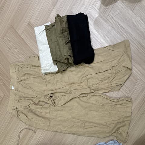百搭简约纯色棉麻长裤