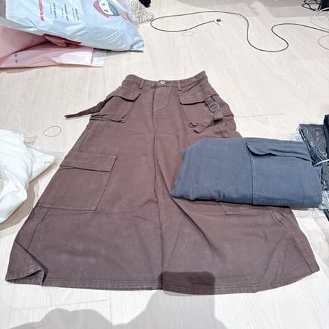 复古工装“牛仔长裙”