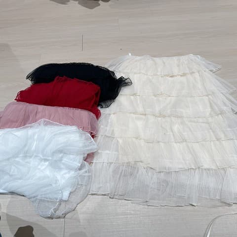 蛋糕网纱层次感“甜美半身裙”