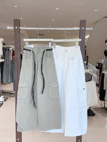 美式时髦工装“阔腿长裤”