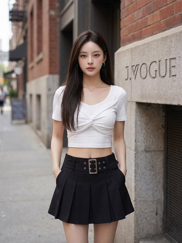 美式设计感防走光辣妹A字短裙